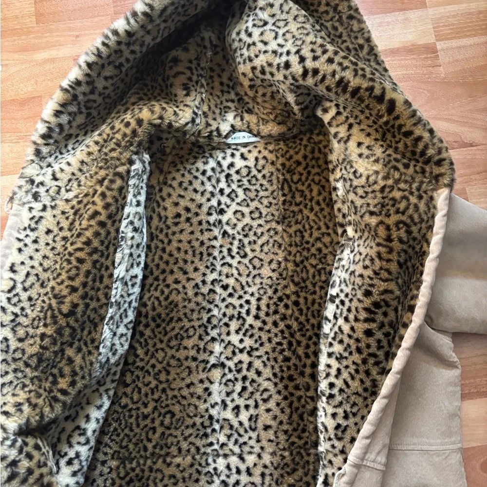Amazing Vintage Marvin Richards Suede Women's Coat with Leopard Print Lining - Picture 6 of 7